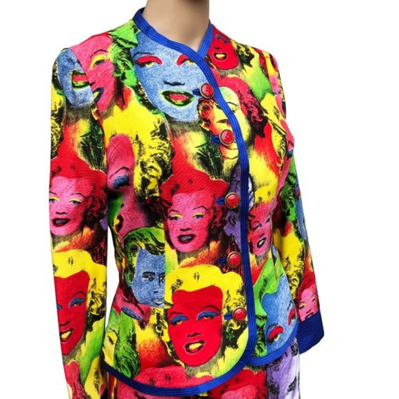 VERSACE 1991 Andy Warhol Marilyn Monroe Suit Set - Picture 8 of 14